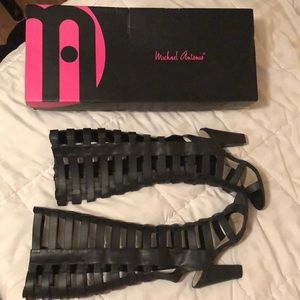 Michael Antonio Black Gladiator Heels